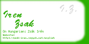 iren zsak business card